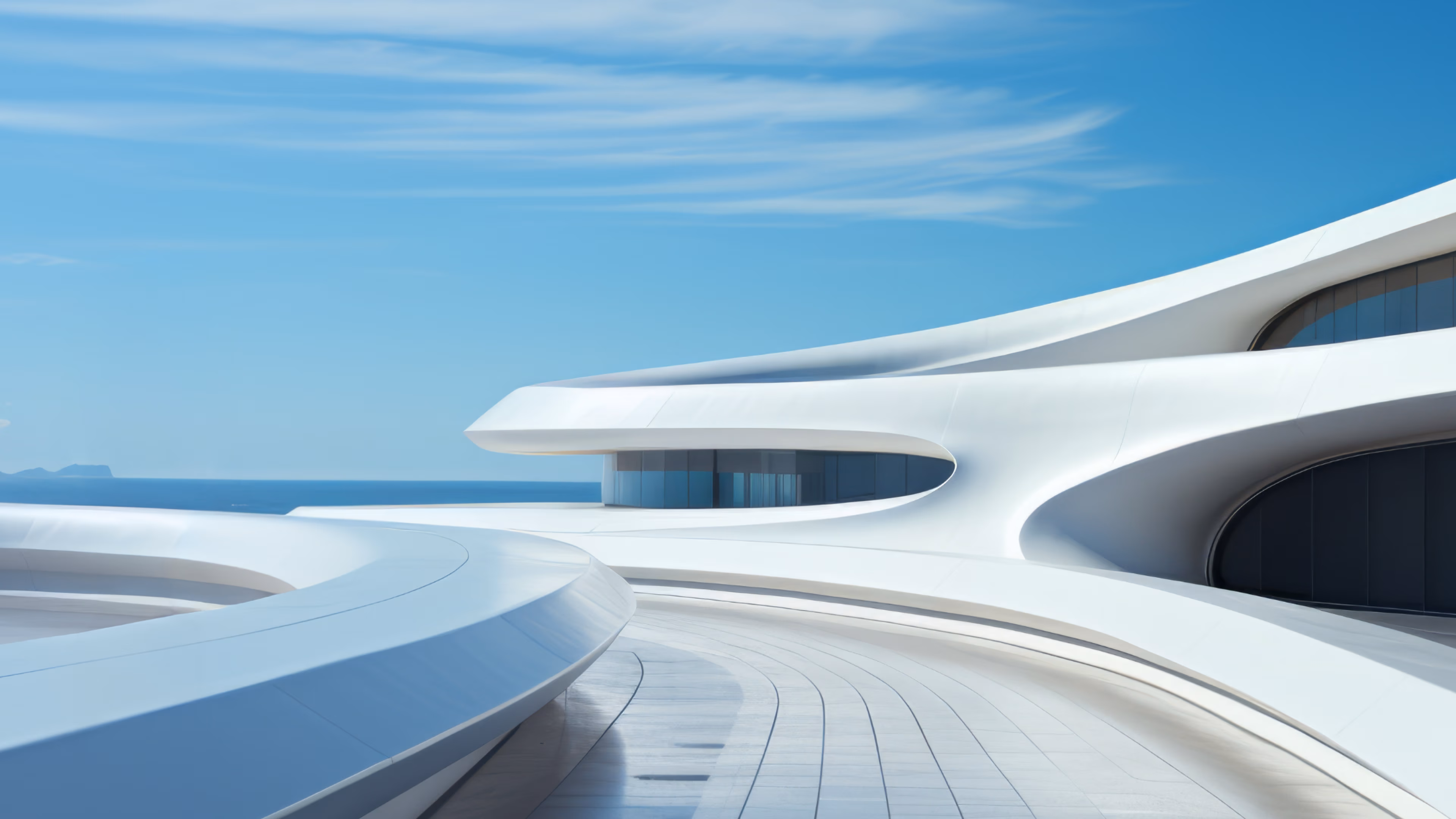 View of futuristic bridge