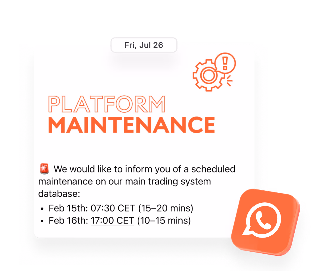 Timeline Advisors Management WhatsApp Channel message 