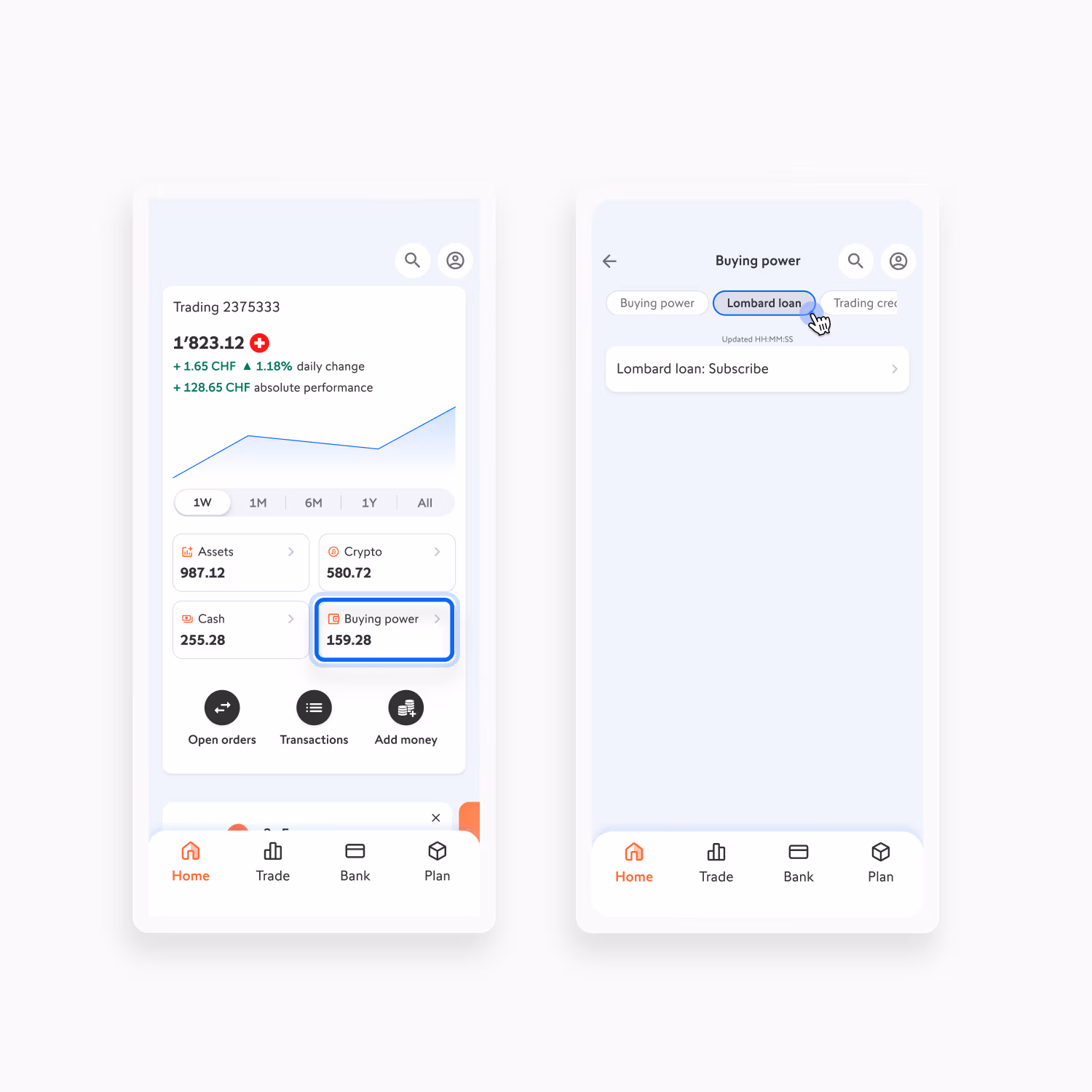 screenshot of application