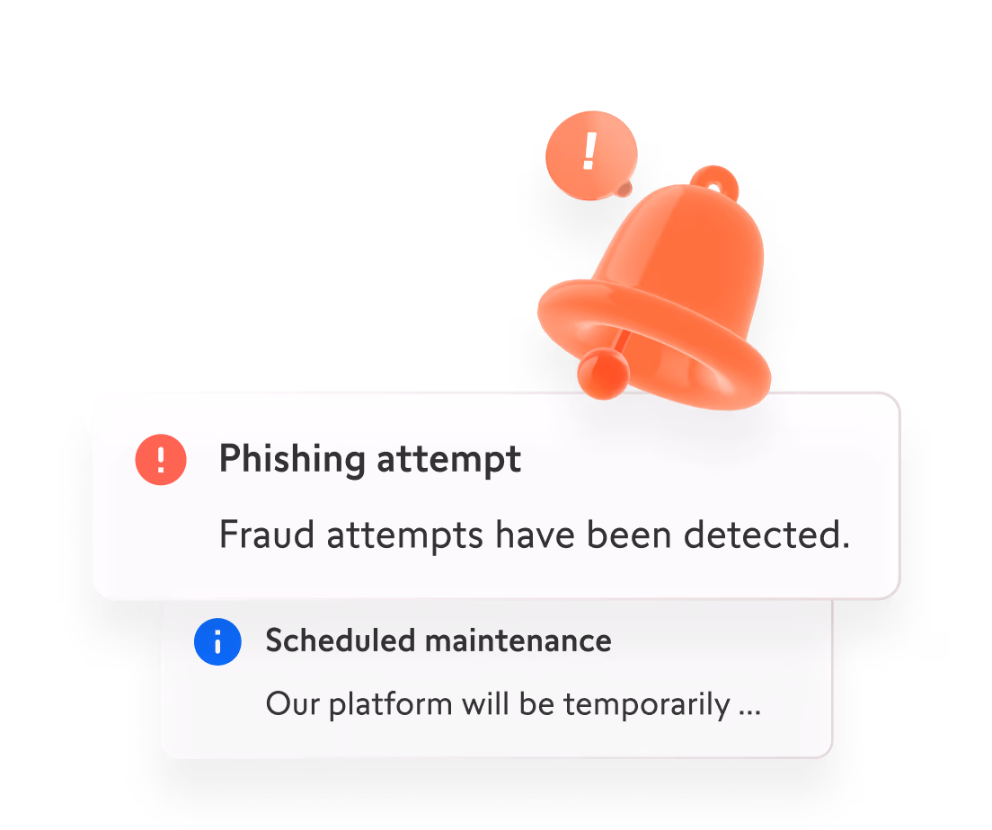 Timeline Advisors Management info message screenshots