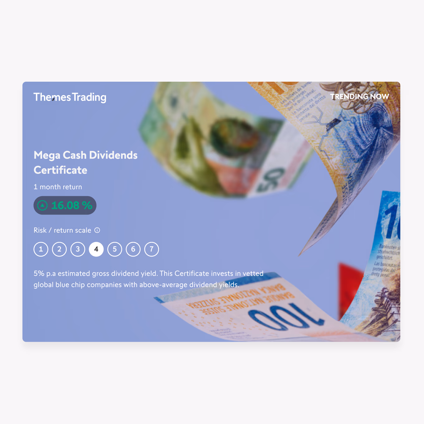 Mega cash dividends certificate