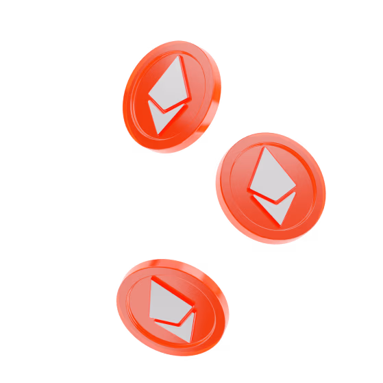 Orange crypto coins ETH